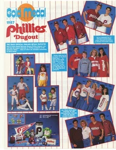 Anuncio de artículos deportivos Phillies Dugout Gold Medal 1987 - Imagen 1 de 1