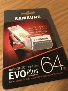 Samsung evo 64gb Micro SD Card - Picture 1 of 5