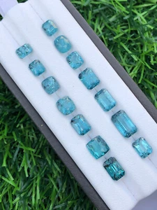 18.7 Carat Faceted Cut Aqua Blue Indicolite Tourmaline Gemstone From Afghanistan - Picture 1 of 16