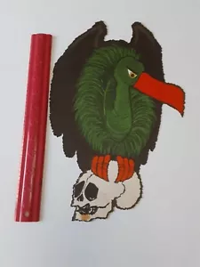 Vecchio Avvoltoio Diecut Diecut Halloween Vintage Decorazione Teschio Buzzard - Foto 1 di 5