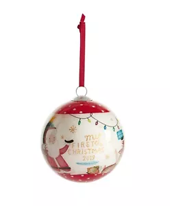 Mamas and Papas My First Christmas Bauble 2019 - Vetro dipinto a mano - Unisex - Foto 1 di 1