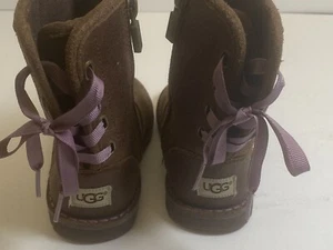 UGG Corene Little Girl’s Boots Size 6 Brown Purple 1008004T - Picture 1 of 14