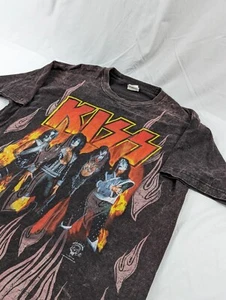 Vintage Cronies Kiss 1996 Reunion Tour All Over Print Flames T-Shirt Size XL - Bild 1 von 9