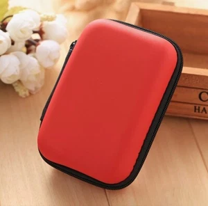 Multi Purpose Organiser /Compact/Travel/ Store Earphones Cables Accessories- Red - Picture 1 of 6