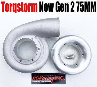 TORQSTORM Nueva Gen 2 75MM Cubierta Compresor con Paquete Bellmouth Velocity Stack Foto 1 de 2