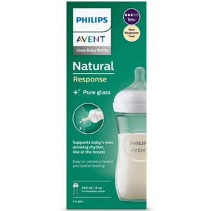 Avent Natural Response Glass Feeding Bottle 240ml 1 Pack - Picture 1 of 1