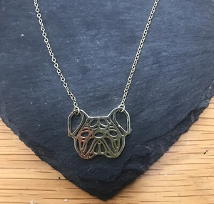 Pug Dog Gold Minimalist Necklace - Picture 1 of 5