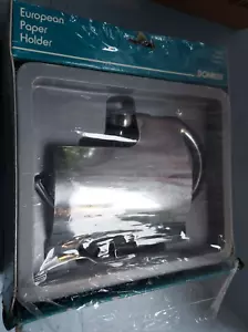 Donner Europäischer Toilettenpapierhalter weißes Messing mit Abdeckung Neu im Karton Brighton #149CH - Bild 1 von 8