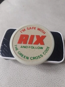 Insignia vintage de código cruzado verde Rix  - Imagen 1 de 3