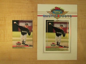 1993 Topps Stadium Club Lot of 2 Base #718 + Master Photo 5x7 David Nied Rookie  - Picture 1 of 2