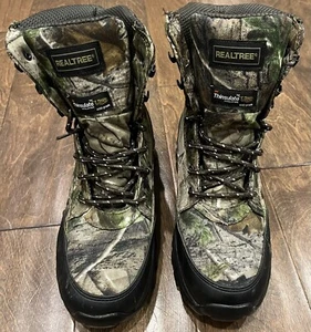 RealTree 3M Thinsulate Ultra Insulation 400grams Hunting Camo Boots Size 8 - Picture 1 of 8