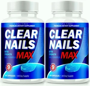 (2 Pack) Clear Nails Max Pills for Optimal Nail Health and Strength - Picture 1 of 8
