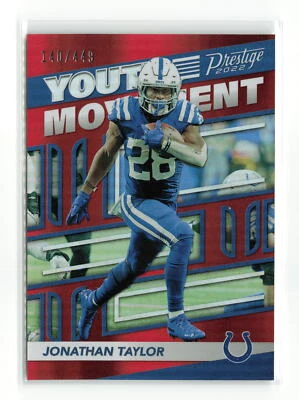 JONATHAN TAYLOR #ym-18 /449 2022 PANINI PRESTIGE COLTS RED - Image 1 of 2