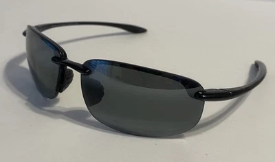 Maui Jim Sunglasses Rimless MJ 407-02 Hookipa Black Frames Gray Lens - Image 1 of 4