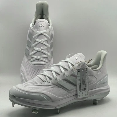 Mens Adidas UltraBoost Light Metal Baseball Cleats White/Silver sz. 12.5 ID8609 - Image 1 of 4