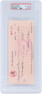 Ron Bloomberg New York Yankees Signed Check from August 24, 1976 - PSA 84845843 - Picture 1 of 2