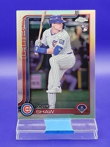 Matt Shaw 2025 Topps cromo refractor RC SP 🔥 Cubs - Imagen 1 de 2