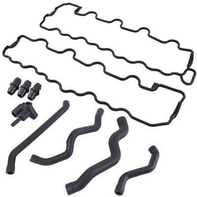 Kit de manguera de respirador y junta de cubierta de válvula para cárter de motor Benz C55 CLK500 Foto 1 de 4