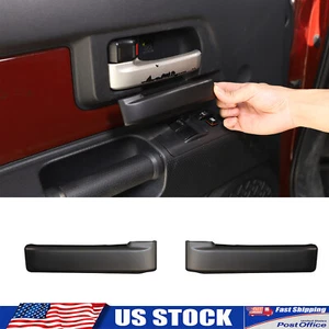 Par de cubiertas de borde negro mate con manija de puerta interior para FJ Cruiser 2007-2014 - Imagen 1 de 9