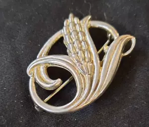 FRÜHE DANECRAFT SIGNIERTE CFO WEIZEN ANSTECKNADEL BROSCHE STERLINGSILBER 1940er - Bild 1 von 3