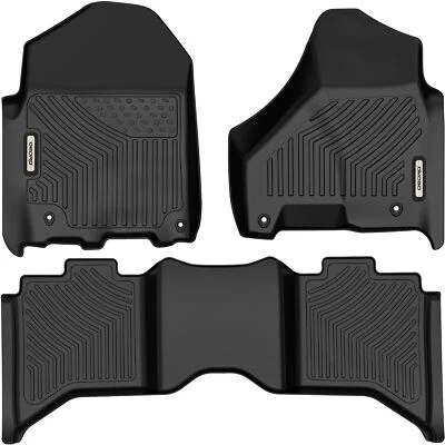 OEDRO Floor Mats for Dodge Ram 1500 2500 3500 Crew Cab 2012-2018 TPE 3D Liners - Image 1 of 4