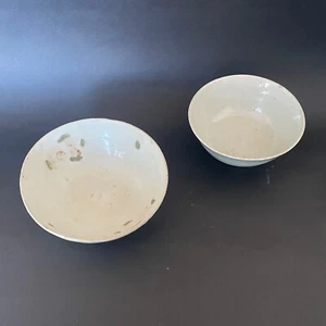 2 Rare Song/Yuan Dynasty 13th Cent. Chinese Green Celadon Bowls Java Indonesia - Picture 1 of 9
