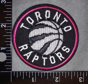 TORONTO RAPTORS - NBA BASKETBALL PATCH WITY PINK TRIM - Picture 1 of 3