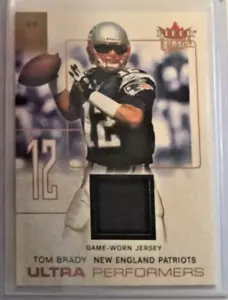 2004 FLEER ULTRA TOM BRADY GAME WORN JERSEY RARE SSP - Picture 1 of 2