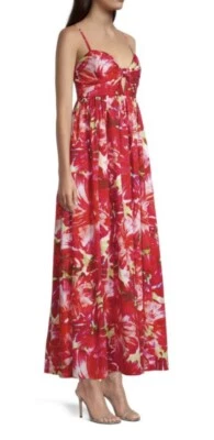 Maxi Vestido Milly Noah Brushstroke Popelina Para Mujer Talla 2 Anudado Ojo de Cerradura Busto $425 Foto 1 de 4