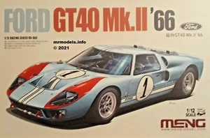 Meng Large 1/12 Ford GT40 Mk.II '66 Le Mans 1966 New Plastic Model Kit RS-002 - Picture 1 of 2