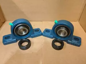 1 Pair HCP206-17 1-1/16 Shaft Pillow Block Bearing w/ Eccentric Locking Collar - Picture 1 of 3