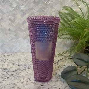 Disney x Starbucks Walt Disney World 50th 24 oz Studded Purple Cold Tumbler Tasse - Bild 1 von 12