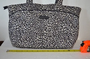 Vera Bradley Tote Shoulder Bag Black and White Retired Pattern - Picture 1 of 4