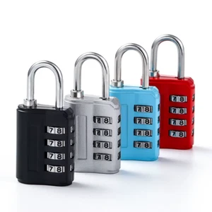4 Digit Combination Lock Luggage Suitcase Travel Padlock Zinc Alloy Anti Theft - Picture 1 of 13