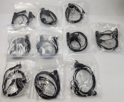 10 BF-888S Walkie Talkie Earpiece with Mic Luiton 2Pin Acoustic Tube Headset NEW - Image 1 of 4