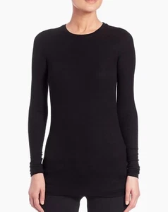 ATM Anthony Thomas Melillo Rib-Knit Top black shirt size S - Picture 1 of 9