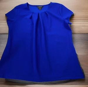 Blusa Liz Claiborne Azul Para Mujer Mediana/Trabajo/Clásica/Viaje/Blusa de Negocios - Imagen 1 de 5