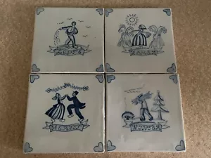 FREE SHIPMENT Unique TILE Tableau Seasons MAKKUM Tichelaar Delft Holland - Picture 1 of 11