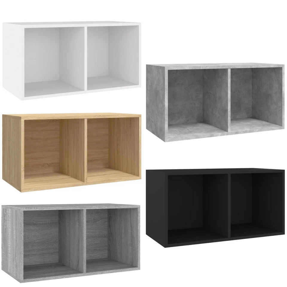 Vinyl Storage Box Recorder Collection Cabinet Cupboard Engineered Wood vidaXL - Image 1 of 1