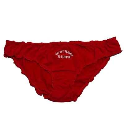 NUEVO CON ETIQUETAS AERIE "Tis The Season" Bikini Braguita/Ropa Interior Talla XS-S-M-L-XL Rojo Navidad Foto 1 de 4