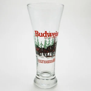 1988 Budweiser Anheuser Busch Clydesdales Pilsner Funnel Glass - Picture 1 of 2
