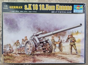 2007 Trumpeter German S.K 18 10.5cm Kanone #02305 - 1/35 Scale - New/Opened Box - Picture 1 of 7