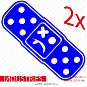 2x Pflaster Aufkleber 10.5x4cm  Car Auto Sticker AUA Crash Fun Gag Smiley  - Bild 1 von 2
