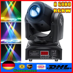 80W Moving Head Bühnenlicht RGBW LED GOBO Spot DMX DJ Disco Bühnenbeleuchtung