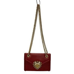 Auténtico bolso de hombro de cuero rojo DOLCE&GABBANA Devotion - Imagen 1 de 20