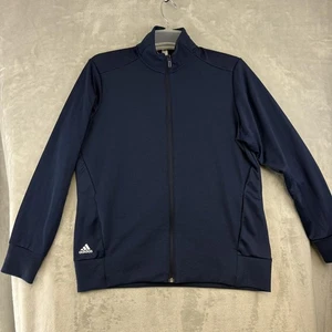 Adidas Jacket Womens XL Collegiate Navy TXT FZ J Golf Full Zip Athletic New - Picture 1 of 12