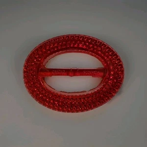 Vintage Pressed Glass Slider Sash Scarf Ring Red "Czecho Slovakia" Glass 51 mm - Picture 1 of 2