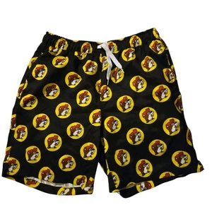 Buc-cee's Swim Shorts Men's Large Fan Black/Yellow/Red Beachy Pool - Picture 1 of 6