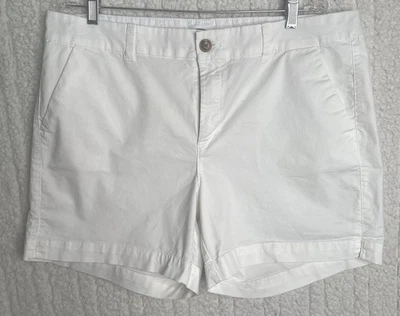 Old Navy White Chino Shorts Size 16 Classic Stretch Casual Summer - Image 1 of 4