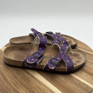 Birkenstock Birkis Nepal Purple Star Leather Strap Sandals Women's Sz 40 EU 9 US - Picture 1 of 8
